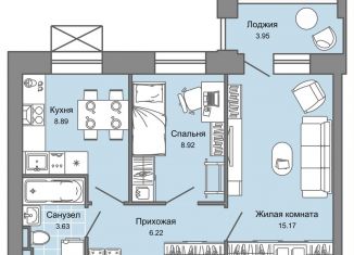 Продаю 2-комнатную квартиру, 45 м2, Кировская область, улица 4-й Пятилетки, 86