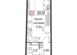 Продаю квартиру студию, 23.1 м2, Мурино, проспект Авиаторов Балтики, 29к2