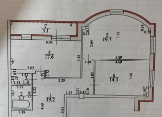 Двухкомнатная квартира на продажу, 79 м2, Тольятти, улица Александра Кудашева, 106