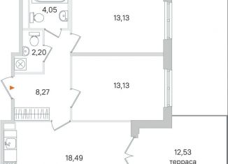 Продается двухкомнатная квартира, 63 м2, Пушкин