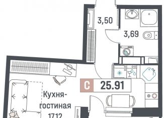 Продается квартира студия, 25.9 м2, Ленинградская область