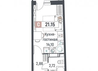 Продаю квартиру студию, 21.2 м2, Мурино