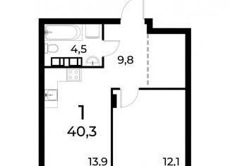 Продаю 1-ком. квартиру, 40.3 м2, Нижний Новгород