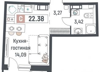 Продаю квартиру студию, 22.4 м2, Мурино