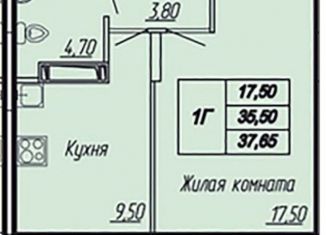 Однокомнатная квартира на продажу, 36.1 м2, Чебоксары, жилой комплекс Серебряные Ключи, поз13/4