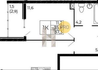 Продажа 1-комнатной квартиры, 37.3 м2, Ростовская область, проспект Маршала Жукова, 16/6