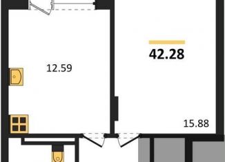 Продаю 1-ком. квартиру, 42.3 м2, Воронеж, Левобережный район, Ленинский проспект, 108А