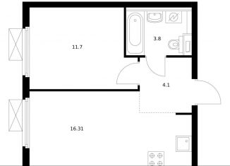 Продается однокомнатная квартира, 35.9 м2, Москва, ЮВАО