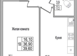 Продаю однокомнатную квартиру, 39.6 м2, Псковская область, улица Героя России Досягаева, 4