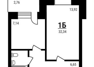 Продается 1-ком. квартира, 32.3 м2, рабочий посёлок Тучково, микрорайон Дружный, 14