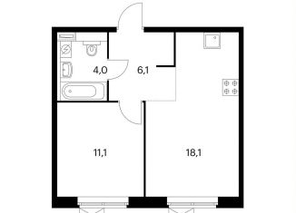 Продается 1-комнатная квартира, 39.2 м2, Москва, метро Братиславская