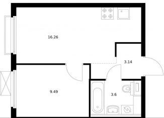 Продам 1-ком. квартиру, 32.5 м2, Москва, ЮВАО