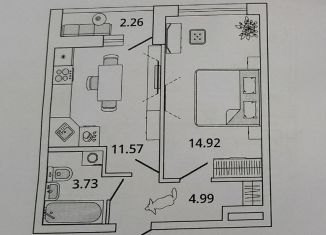 1-ком. квартира на продажу, 36.3 м2, Санкт-Петербург