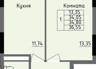 Продается однокомнатная квартира, 34.8 м2, Удмуртия, улица Луначарского