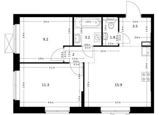 Продается 2-ком. квартира, 46.9 м2, Благовещенск