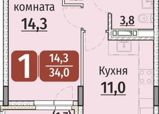 Продажа однокомнатной квартиры, 35.7 м2, Чебоксары, Калининский район