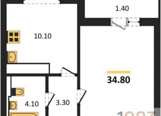 Продаю 1-комнатную квартиру, 34.8 м2, Воронеж, Центральный район, улица Шишкова, 140Буч3