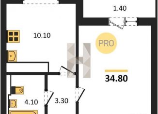 Продается однокомнатная квартира, 34.8 м2, Воронеж, улица Загоровского, 13к2