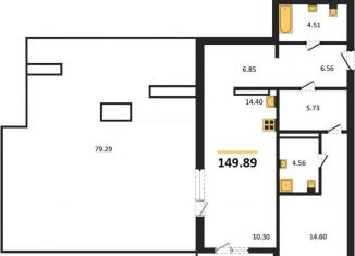 1-комнатная квартира на продажу, 149.9 м2, Новосибирск, метро Заельцовская, Кедровая улица, с45к1