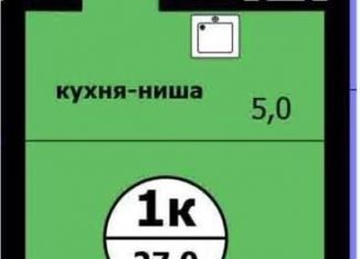 Продажа квартиры студии, 27 м2, Красноярский край, Вишнёвая улица