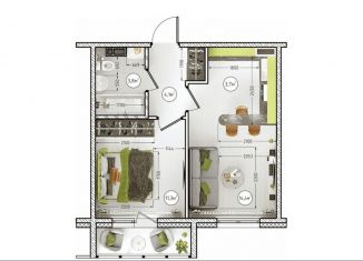 Продается 2-ком. квартира, 39 м2, Кемеровская область, Ленинградский проспект, 53к3