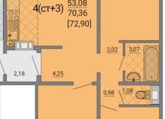 Продам 4-ком. квартиру, 73 м2, Челябинск, улица Конструктора Духова, 12