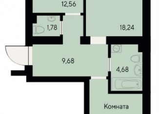 Продается двухкомнатная квартира, 62.1 м2, Красноярск, улица Елены Стасовой, 80