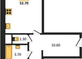 Продаю 1-комнатную квартиру, 49.1 м2, Новосибирская область, микрорайон Околица, 12С