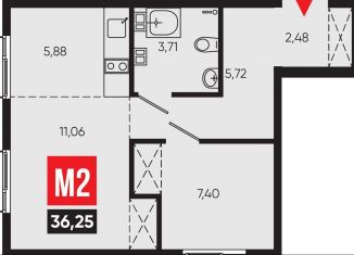 2-комнатная квартира на продажу, 36.3 м2, Иркутск