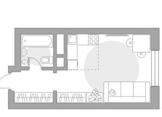Квартира на продажу студия, 24.3 м2, Московская область