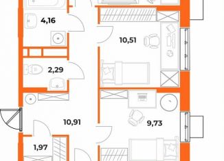 Продается 4-ком. квартира, 78.5 м2, Хабаровский край