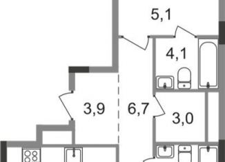 Продажа двухкомнатной квартиры, 80.6 м2, Московская область