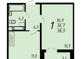 Продаю 1-комнатную квартиру, 38.3 м2, Воронеж, Центральный район, улица Загоровского, 9/1