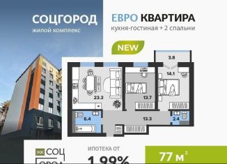 Продажа двухкомнатной квартиры, 77 м2, Димитровград