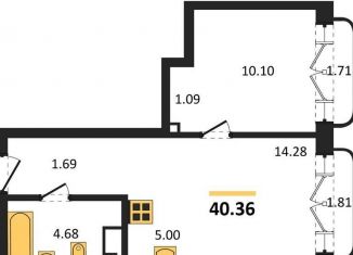 Продам 1-комнатную квартиру, 40.4 м2, Новосибирск, метро Золотая Нива, Ленинградская улица, 342