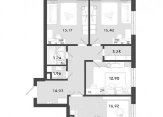 Продажа 3-комнатной квартиры, 83.8 м2, Калуга, 3-й Академический проезд, 1, Ленинский округ