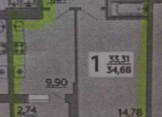 1-ком. квартира на продажу, 34.7 м2, Воронеж, улица Славы, 7