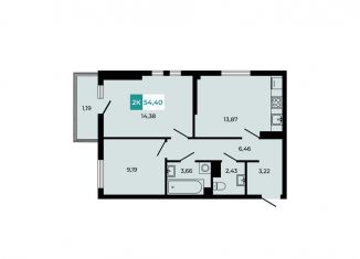 Продается 2-комнатная квартира, 54.4 м2, поселок Темерницкий, ЖК Темерницкий
