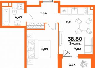 Продаю 2-комнатную квартиру, 38.8 м2, Хабаровский край