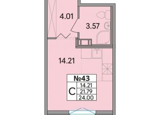 Продам квартиру студию, 24 м2, деревня Скотное