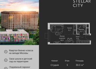 Квартира на продажу студия, 30.3 м2, Москва, ЗАО