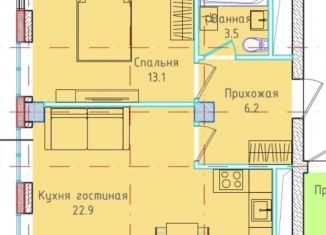 Продажа 2-комнатной квартиры, 45.7 м2, Чечня, улица Э.Э. Исмаилова, 15