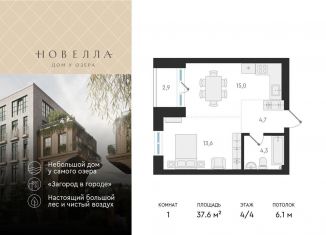 Продажа 1-ком. квартиры, 37.6 м2, Новосибирск