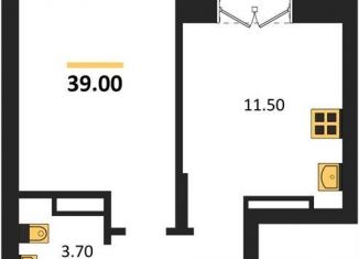 Продаю однокомнатную квартиру, 39 м2, Новосибирск, улица Брестская Горка, 8