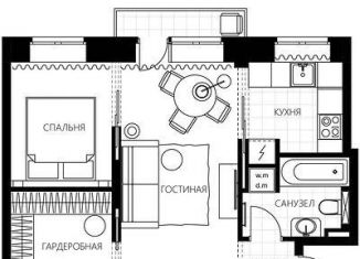 Аренда 2-комнатной квартиры, 50 м2, Павловский Посад, Карповская улица, 5А