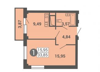 Продаю 1-комнатную квартиру, 33.9 м2, Архангельская область