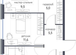 Продажа 2-ком. квартиры, 51.8 м2, Москва, Бульвар Рокоссовского, Тагильская улица, 2к1