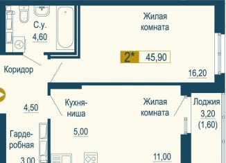 Продам 2-ком. квартиру, 45.9 м2, Свердловская область