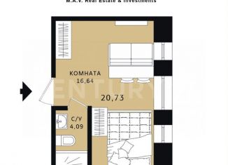 Продается квартира студия, 20.7 м2, Санкт-Петербург, Мгинская улица, 5, Фрунзенский район