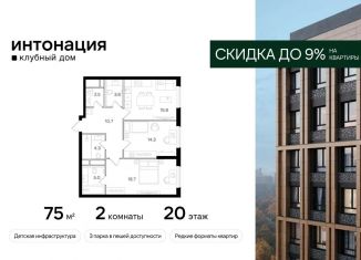 Продажа 2-ком. квартиры, 75 м2, Москва, СЗАО, Щукинская улица, 3